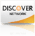 Discover Network logo with pixelated design and text.